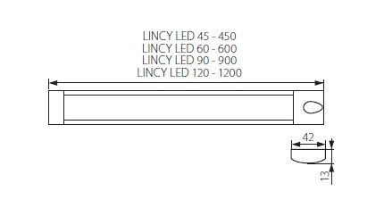 LED Unterschrank- eingebautem 45cm Linienleuchte 6W Bewegungssensor LINCY neutralweiß !!! Mit