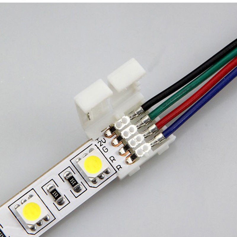 20x RGB SMD LED Stecker Buchse Kabel 4 Pol Verbinder Adapter Strip Licht Leiste