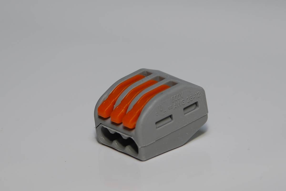 WAGO Verbindungsklemme 3fach mit Betätigungshebel