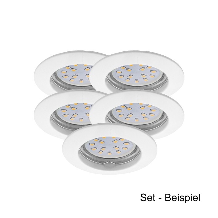 1_LED,Einbaustrahler,Einbauleuchte,SET,Kanlux,22200,VIDI,rund,weiß,2790,5905339027900,5905339222008,GU10,230V,5Watt,warmweiß