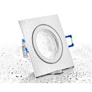 LC-Light ALU Einbaustrahler Weiß viereckig mit Klickverschluss IP44